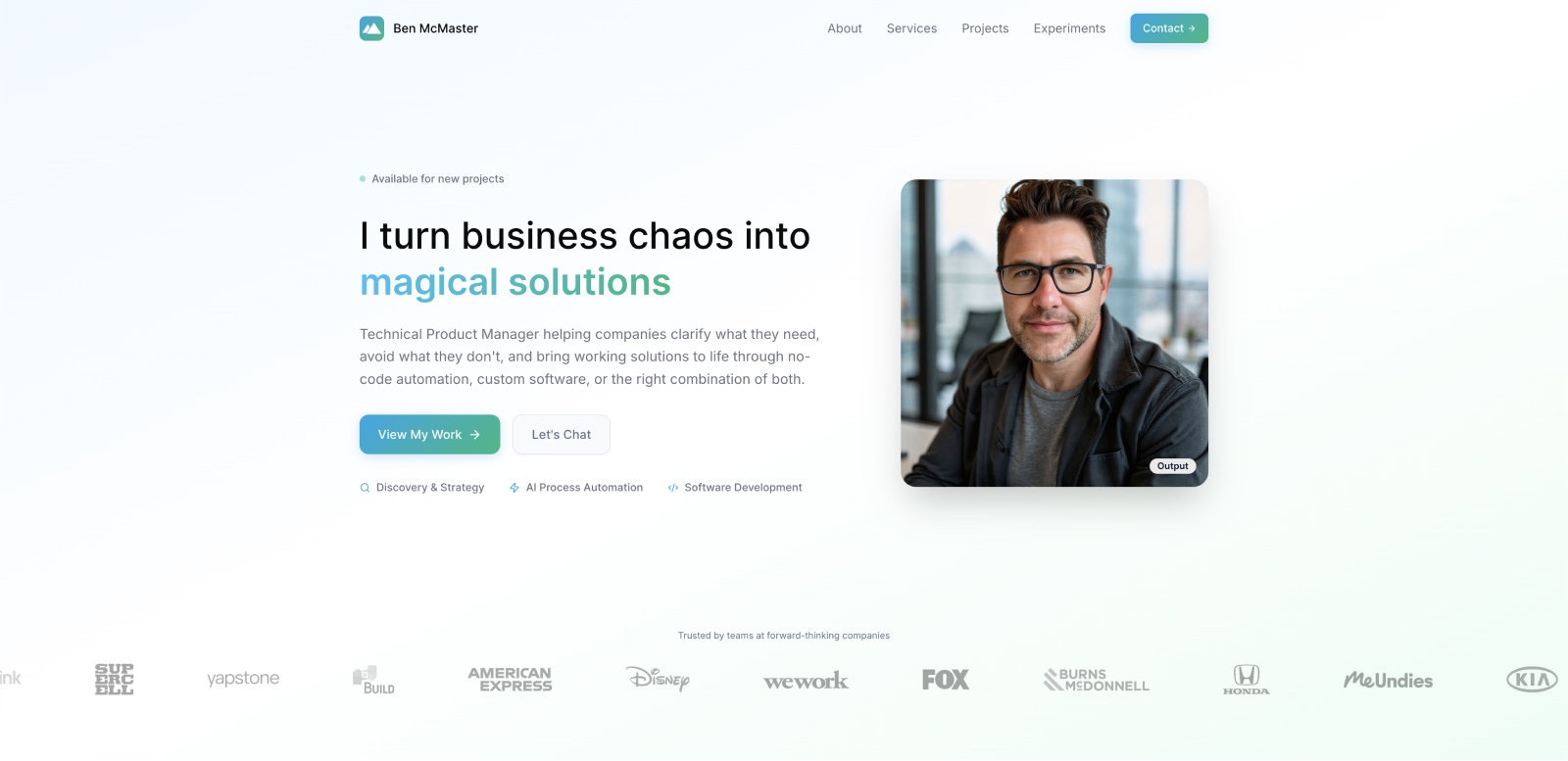 Portfolio site design process and AI tools