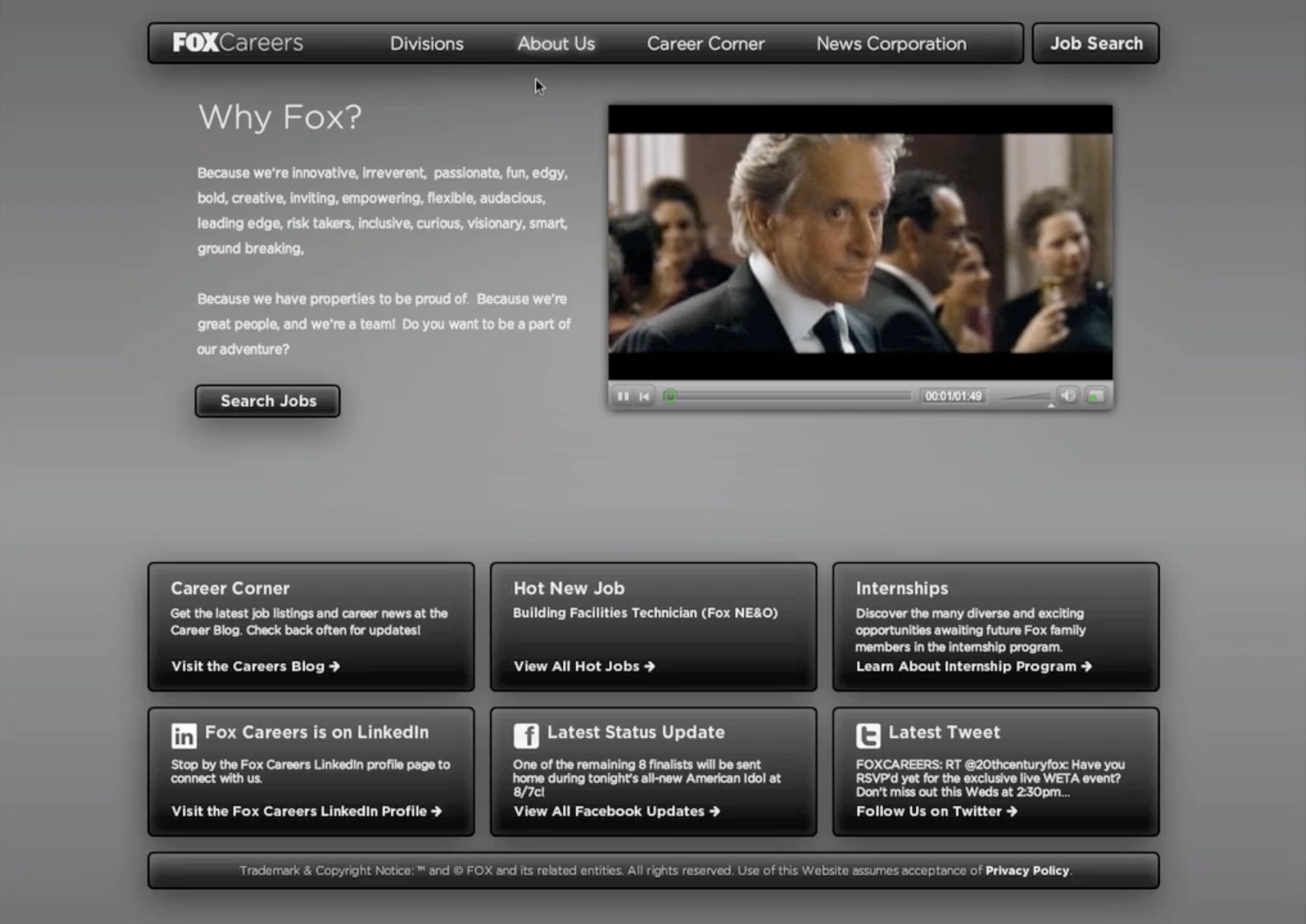 Fox Careers detailed job view and application process