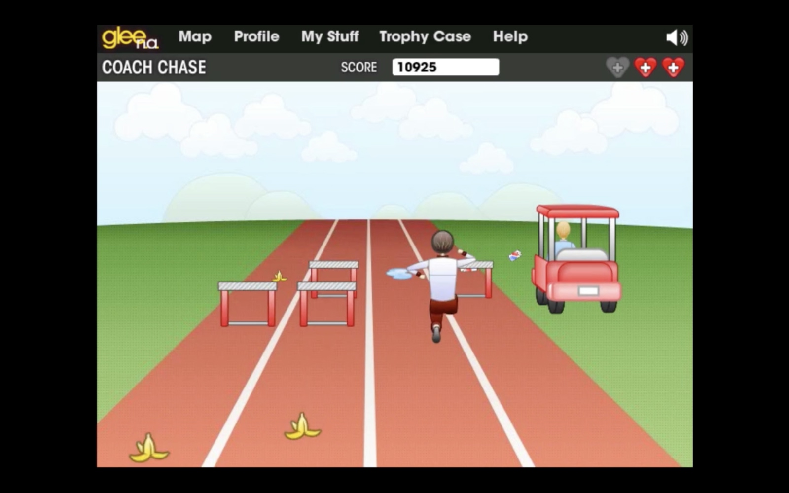 Glee mini-game character profiling results