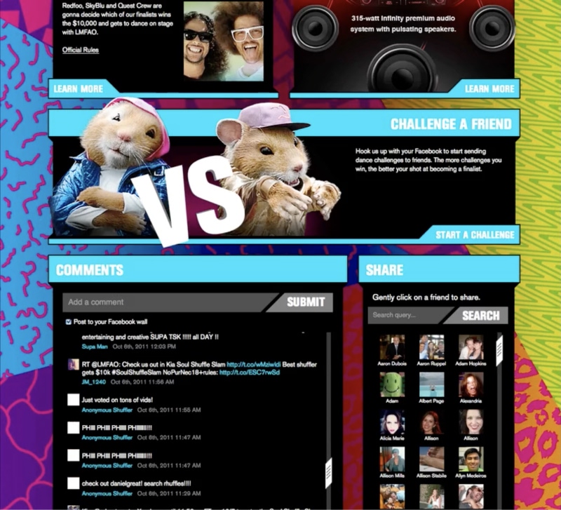 Kia Soul Shuffle Slam voting interface