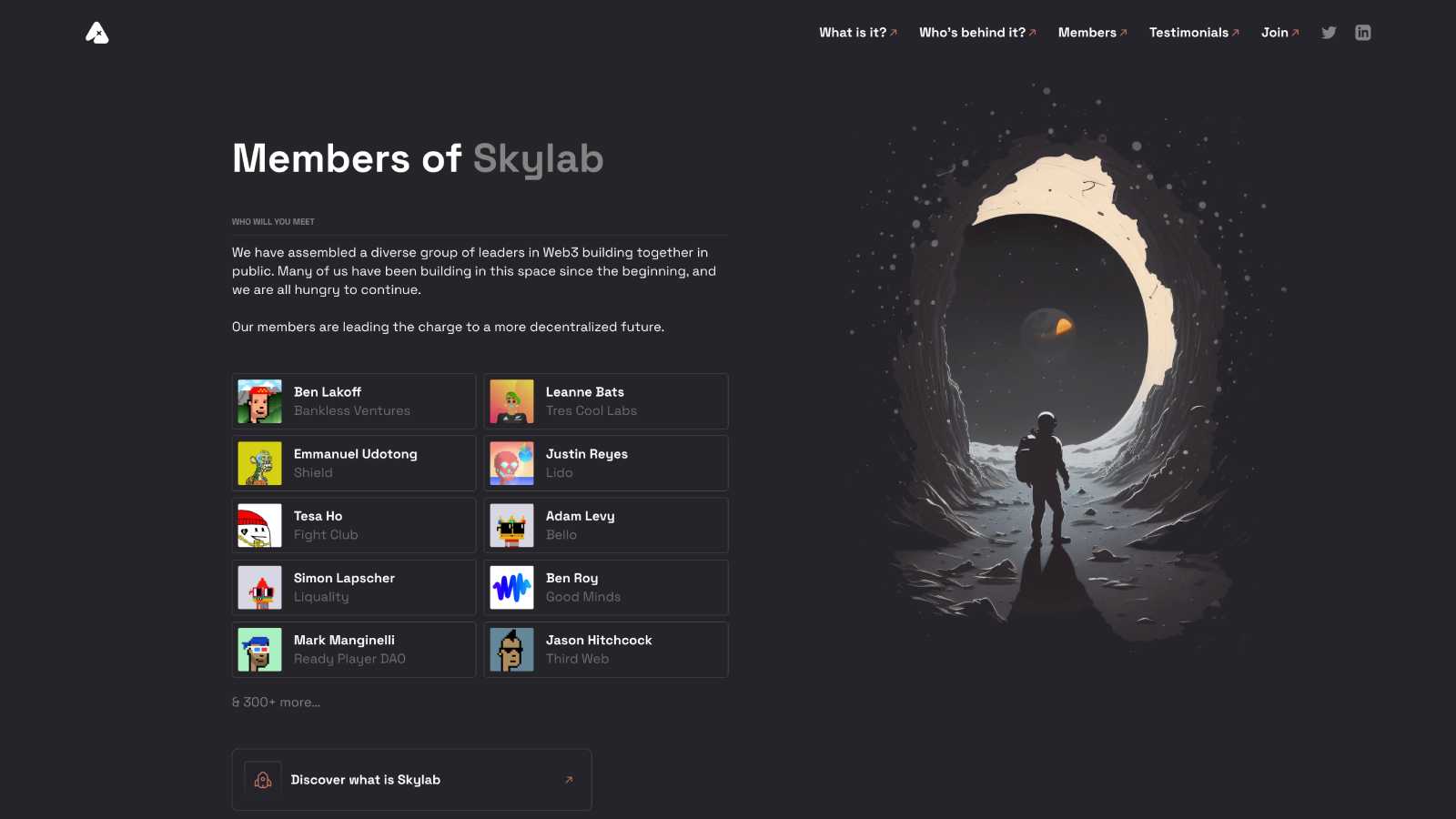 Skylab.xyz website interface