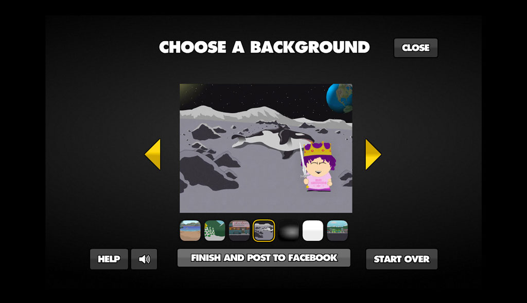 South Park Avatar Creator color customization